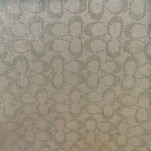 Vintage Coach Signature Jacquard Green Canvas Travel Cosmetics Bag - Picture 14 of 14